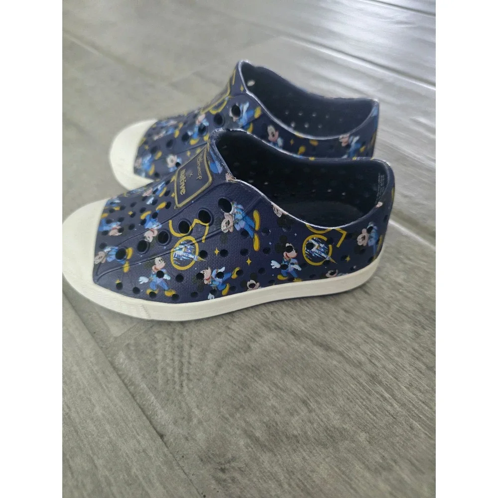 Disney x Native Jefferson Kids C7 Mickey Mouse 50th Anniversary Navy Blue Shoes